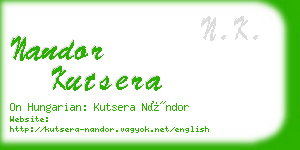 nandor kutsera business card